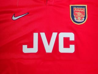 D30 Vintage Football Jersey 1998 - 99 Arsenal Home Shirt XL 2