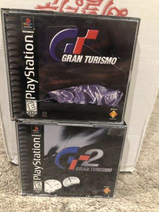 Gran Turismo 1 & 2 Black Label Playstation 1,  Ps1 1998 Cib Retro Car Racing Vtg
