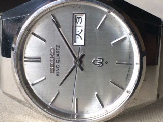 Vintage SEIKO Quartz Watch/ KING QUARTZ 4823 - 8010 SS 1975 For Repair 5