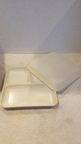 Tupperware Vintage Ultra 21 Ovenware Divide A Dish Divided Plate 1659 With Lid