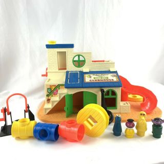 Vintage Fisher Price Little People 937 Sesame Street Clubhouse Accessories 1975