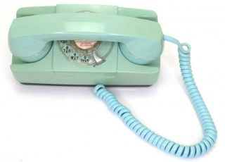 Vintage 1970s General Telephone Blue Rotary Gte Phone Area Code 213