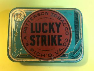 Vintage R.  A.  Patterson Tobacco Lucky Strike Pocket Tin,  Richmond,  VA 3