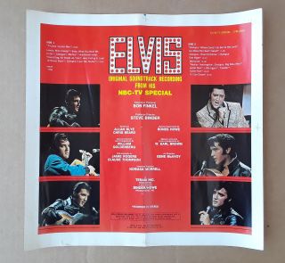 Rare Elvis Presley 1968 Vintage Record Cover Album Sleeve Back Sheet
