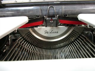 Vintage Olympia DeLuxe Portable Typewriter W/Case 3