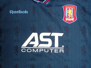 D18 Vintage Football Jersey 1995 - 97 Aston Villa Away Shirt XL 2