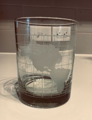 [SET OF 17] Vintage Nescafe Etched Glass World Map (Coffee Pot,  8 Mug,  8 Cup) 5