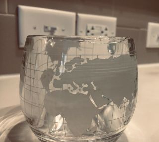 [SET OF 17] Vintage Nescafe Etched Glass World Map (Coffee Pot,  8 Mug,  8 Cup) 6