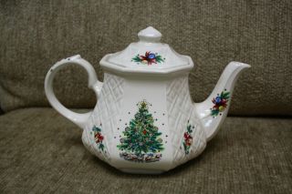 Vintage Sadler England Salem Christmas Eve Teapot Tree Ornaments Lights Village