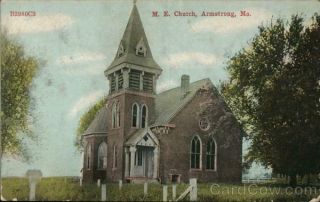 Armstrong,  Mo M.  E.  Church Howard County Missouri Antique Postcard Vintage