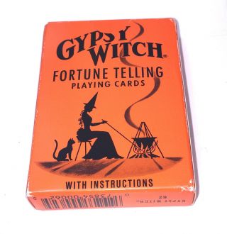 Vintage Gypsy Witch Fortune Telling Playing Cards Complete W/ Instructions & Bag