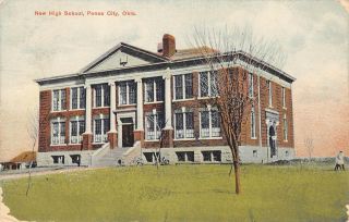 High School,  Ponca City,  Oklahoma 1907 Vintage Postcard