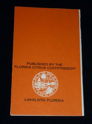 Vintage 1960 ' s Florida Orange Juice Break Directory - FL Citrus Commission 4