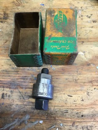 Greenlee 730 3/4 ",  Vintage (round) Radio Chassis Punch Metal Edge Box