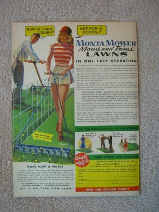 Vintage 1951 Montamower How 