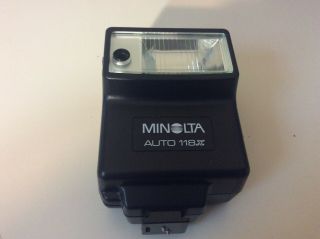 Vintage Minolta XG - A 35mm Flim Camera With 2 Lenses 118x Flash & Mohawk Bag 3