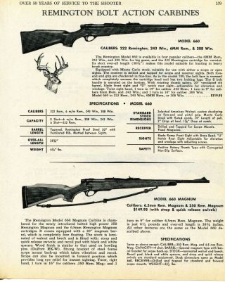 1970 Print Ad Of Remington Model 660 Magnum Carbine Bolt Action Rifle