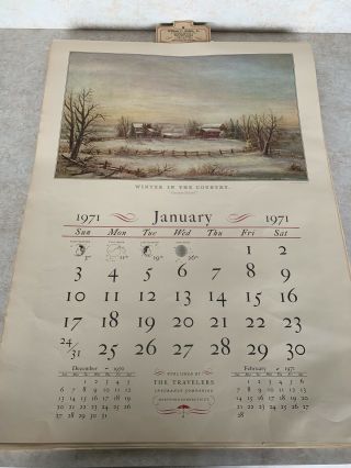 Vintage Currier And Ives Wall Calendars,  1970 - 1975 2