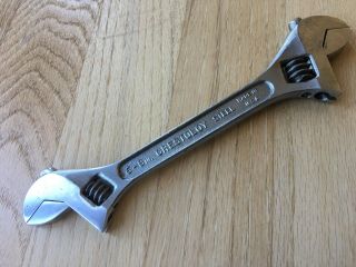 Vintage 6 - 8 Inch Crestoloy Double Ended Adjustable Wrench,  Crescent Tool,