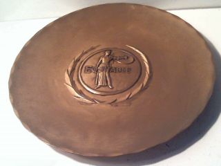 Vintage Hand Made Wendell August Forge 8 3/4 " Solid Bronze Plate - Equitable