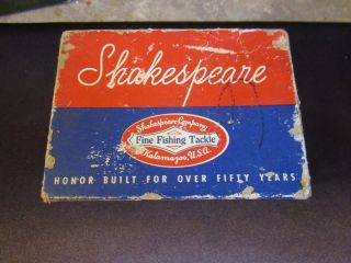 Vintage Advertising Shakespeare Marhoff Fishing Reel Box Only 1964
