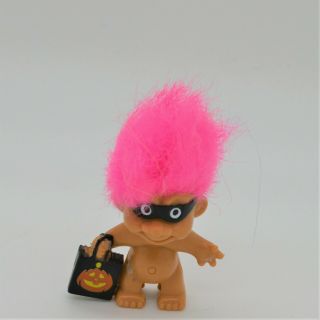 Vintage Russ Halloween Troll Doll Pink Hair 1 1/2 "