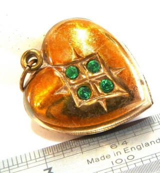 Antique Vintage Rolled Gold Plated Memory Locket Necklace Heart.  Locket Pendant,