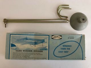 Vintage Lee Wards 27 - 02397 Yarn Winder Holder Suction Cup Adj Swing Arms