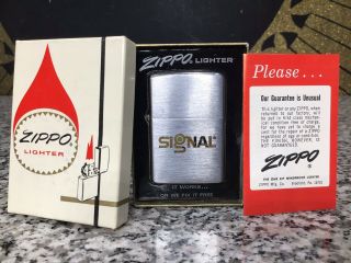 Vintage Zippo Signal Advertising Lighter & Box