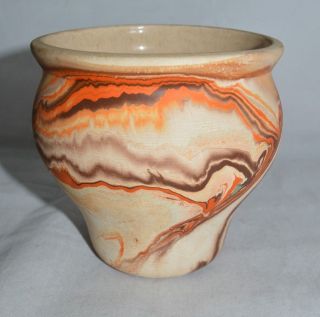 Vintage Nemadji Pottery Vase American Indian Stamped Marked