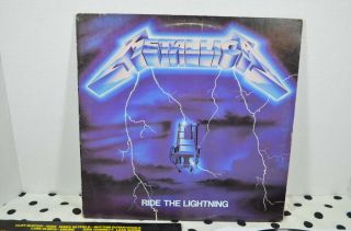 Vintage Metallica Ride the Lightning Elektra Masterdisk Heavy Metal LP 2