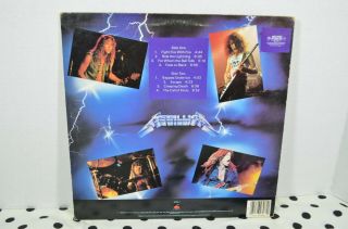 Vintage Metallica Ride the Lightning Elektra Masterdisk Heavy Metal LP 5