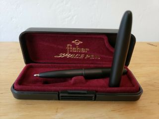2 Vintage Fisher Space Pen Chrome & Black - With Box and Paperwork 5