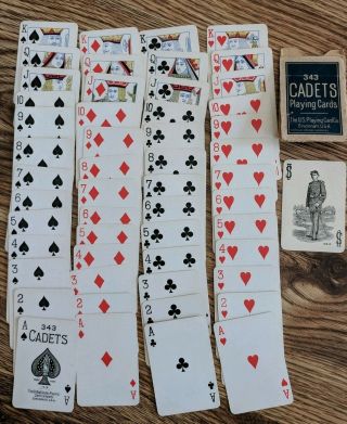 Full Set Vtg 1920s Miniature 343 Cadets Playing Cards