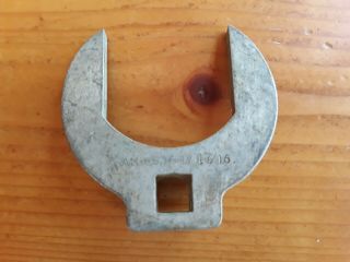 Vintage Snap - On An - 8506 - 17 Crow Foot Wrench 1 7/16 " Collector Mechanics Tools