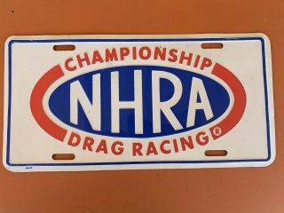 Vintage Nhra Champioship Drag Racing License Plate :