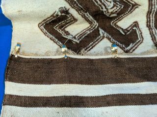 Hand Woven by Indians Ecuador Tag Rug Wall Hanging Throw Blanket VTG Wool Blend 5