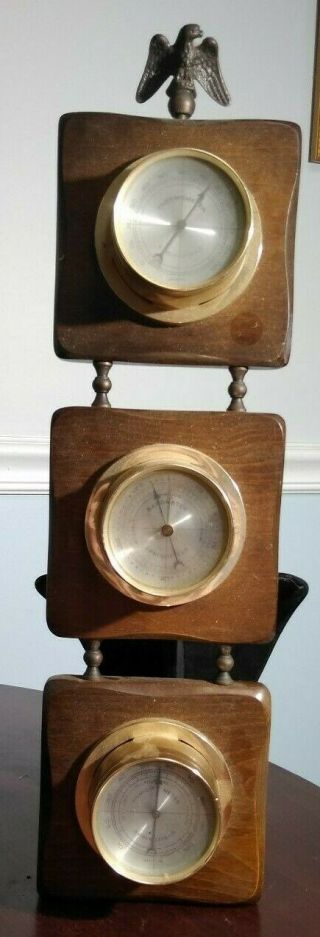Vintage Springfield Instrument Co Barometer/thermometer/humidity Meter