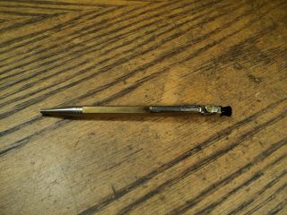 Vintage Small Brass Mechanical Pencil W/ Pocket Clip Added - 4 " Long