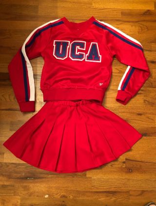Vintage Varsity Uca United Cheerleading Assoc Uniform Pleated Skirt S Costume