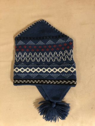 Vintage Murray Merkley 100 Virgin Wool Nordic Hand Knit Swiss Ski Hat Beanie