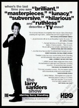 1994 Garry Shandling Photo The Larry Sanders Show Hbo Vintage Print Ad