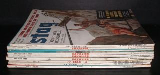 LQQK 9 vintage 1950s/60s mens magazines,  CAVALIER,  STAG,  MANS CONQUEST,  etc. 2