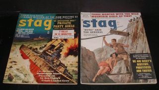LQQK 9 vintage 1950s/60s mens magazines,  CAVALIER,  STAG,  MANS CONQUEST,  etc. 3