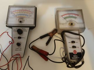 Dwell Tach Rac & Sanpet Tune - Up Analyzer Tachometer Vintage