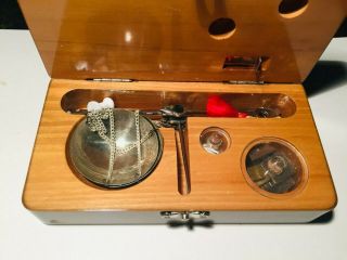 Vintage Opium Balance Weight Scale Mini Wood Box Set