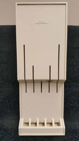 Cutco Vtg White Plastic Knife Storage Tray Wall Drawer Wall Rack Holder