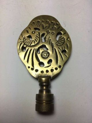 Vintage Lamp Finial Brass Ornate 3 1/4” By 1 3/4 "