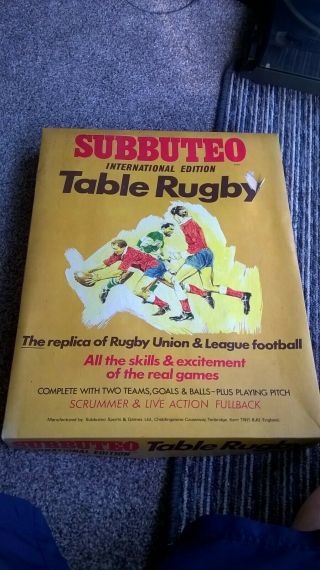 Vintage Subbuteo International Edition Table Rugby