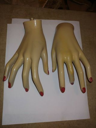 Vintage Mannequin Hands {pair) Shape See Photos